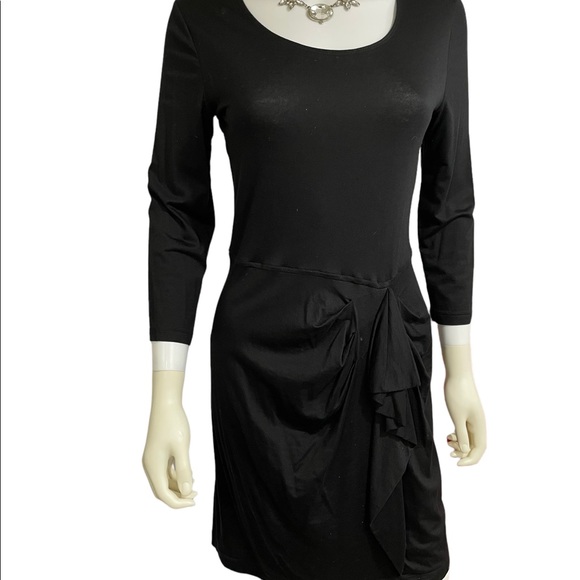 DKNY “little Black dress size small Donna Karan New York body Ruffle - Picture 5 of 5